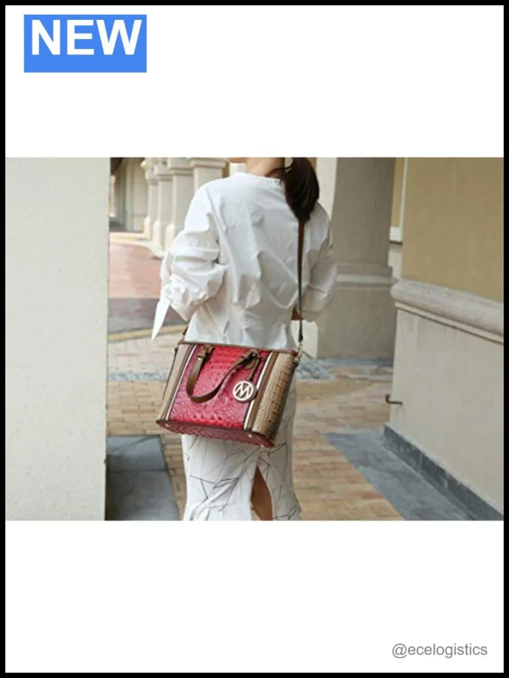 Vegan Leather Tote Satchel Handbag with Wallet
